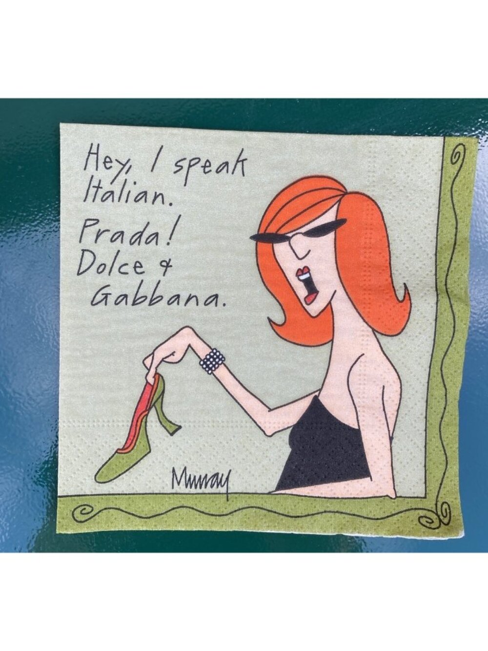 Bag Vintage Murray’s Law Paper Cocktail Napkins I Speak Italian Fashion READ